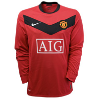 09-10 Man Utd L/S home - Kids