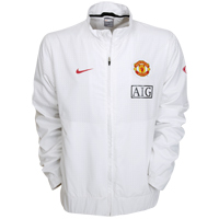 09-10 Man Utd Woven Warmup Jacket (white)