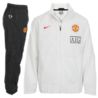 09-10 Man Utd Woven Tracksuit (White)