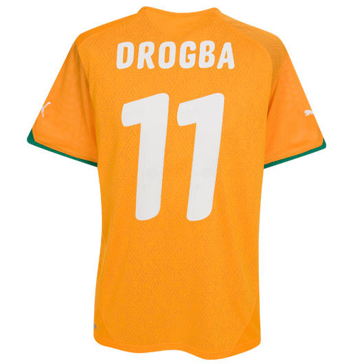 2010-11 Ivory Coast World Cup home (Drogba 11)