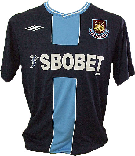 09-10 West Ham away shirt