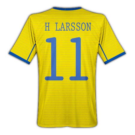 2010-11 Sweden Umbro Home Shirt (H.Larsson 11)