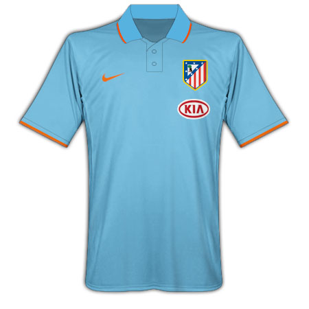 2010-11 Athletico Madrid Nike Travel Polo Shirt (Blue)