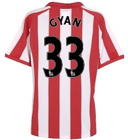 2010-11 Sunderland Umbro Home Shirt (Gyan 33)