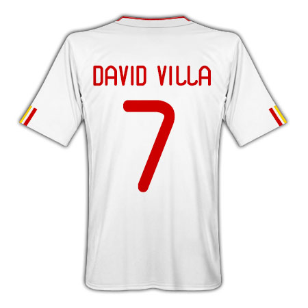 2011-12 Spain Away Football Shirt (David Villa 7)