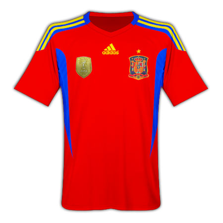 2011-12 Spain Adidas Kids World Cup Winners Home Shirt