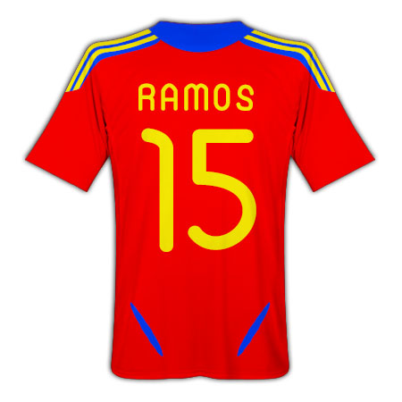 2011-12 Spain Home Football Shirt (Ramos 15)