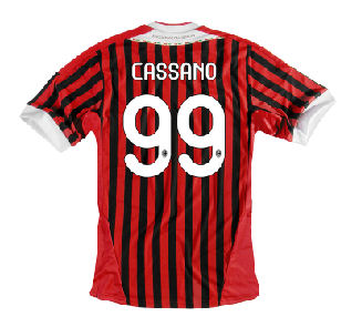 2011-12 AC Milan Home Shirt (Cassano 99)