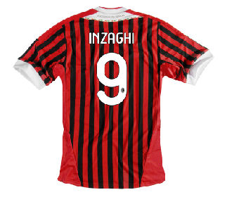 2011-12 AC Milan Home Shirt (Inzaghi 9)
