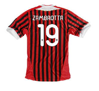 2011-12 AC Milan Home Shirt (Zambrotta 19)