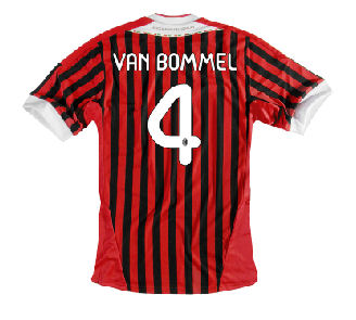 2011-12 AC Milan Home Shirt (Van Bommel 4)