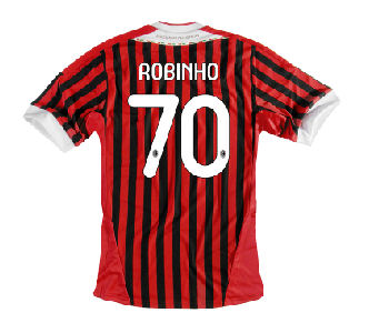 2011-12 AC Milan Home Shirt (Robinho 70)