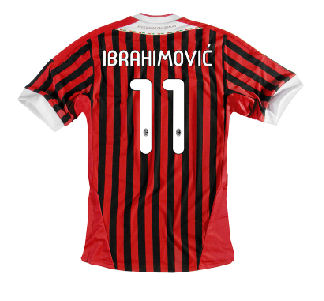 2011-12 AC Milan Home Shirt (Ibrahimovic 11)