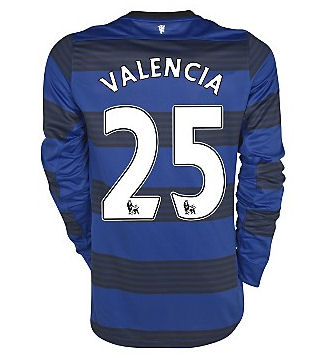 2011-12 Man Utd Nike L/S Away Shirt (Valencia 25) - Kids
