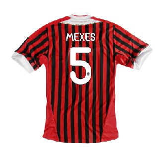 2011-12 AC Milan Home Shirt (Mexes 5)
