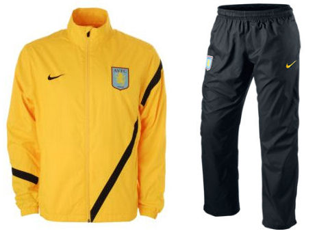 2011-12 Aston Villa Nike Sideline Tracksuit (Yellow)