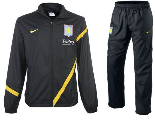 2011-12 Aston Villa Nike Sideline Tracksuit (Black)