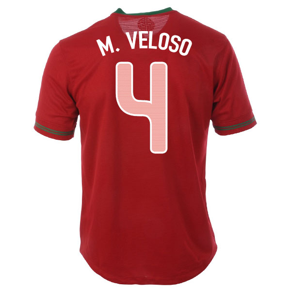 2012-13 Portugal Home Shirt (M.Veloso 4)