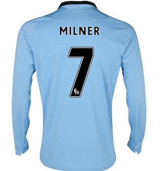 2012-13 Man City Long Sleeve Home Shirt (Milner 7)