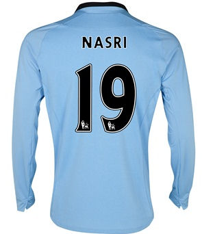 2012-13 Man City Long Sleeve Home Shirt (Nasri 19)