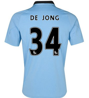 2012-13 Man City Umbro Home Shirt (de Jong 34)