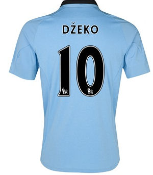 2012-13 Man City Umbro Home Shirt (Dzeko 10)