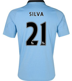 2012-13 Man City Umbro Home Shirt (David Silva 21)