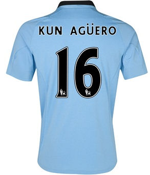 2012-13 Man City Umbro Home Shirt (Kun Aguero 16)