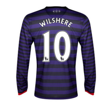 2012-13 Arsenal Nike Long Sleeve Away Shirt (Wilshere 10)