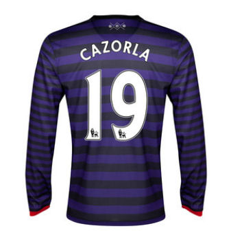 2012-13 Arsenal Nike Long Sleeve Away Shirt (Cazorla 19)