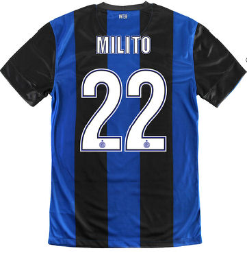 2012-13 Inter Milan Nike Home Shirt (Milito 22)
