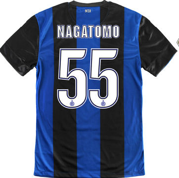 2012-13 Inter Milan Nike Home Shirt (Nagatomo 55)