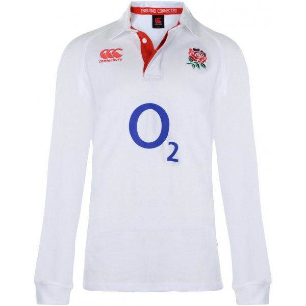 2012-13 England Classic Home Long Sleeve Rugby Shirt