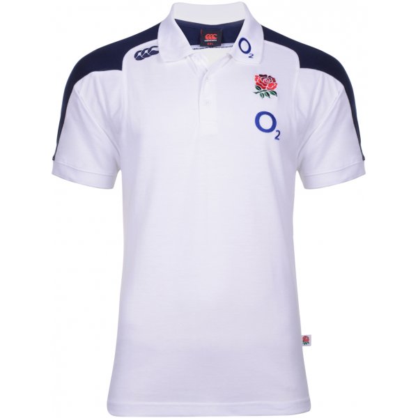2012-13 England Cut and Sew Rugby Polo Shirt (White)