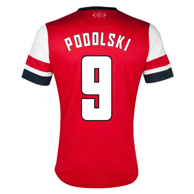 2012-13 Arsenal UCL Home Shirt (Podolski 9)