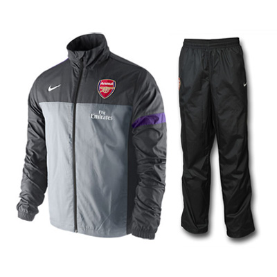 2012-13 Arsenal Nike Sideline Woven Tracksuit (Grey)
