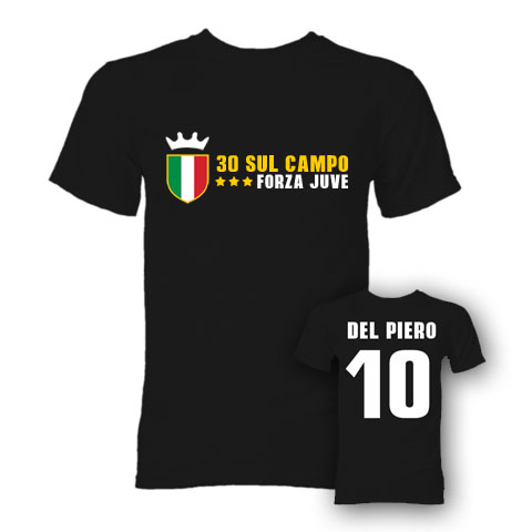 Juventus Del Piero 30 Sul Campo T-Shirt (Black)