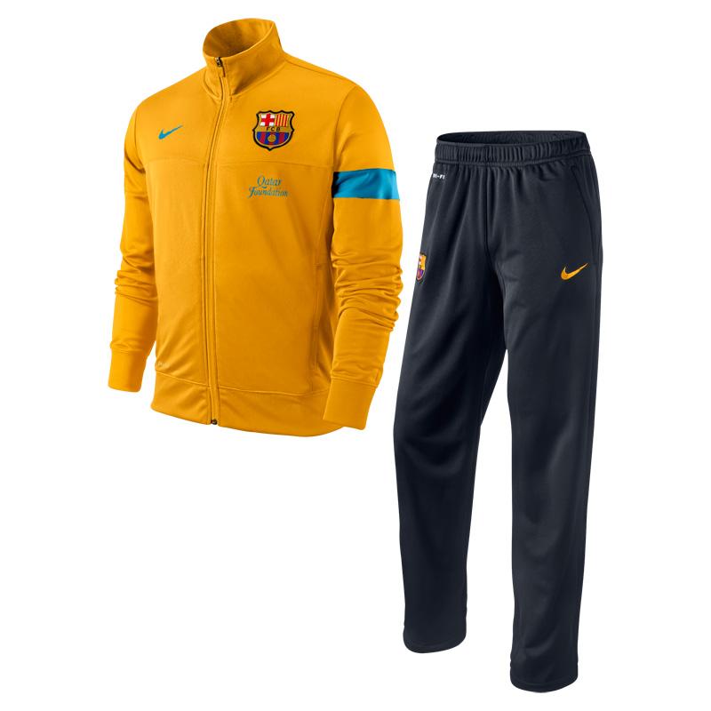 2012-13 Barcelona Nike Woven Tracksuit (Orange) - Kids