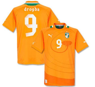 2012-13 Ivory Coast Home Shirt (Drogba 9)
