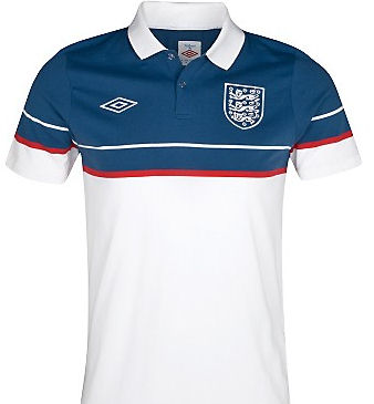 2012-13 England Umbro Media Polo Shirt (Blue-White)
