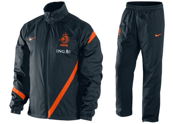 2012-13 Holland Nike Woven Tracksuit (Black) - Kids