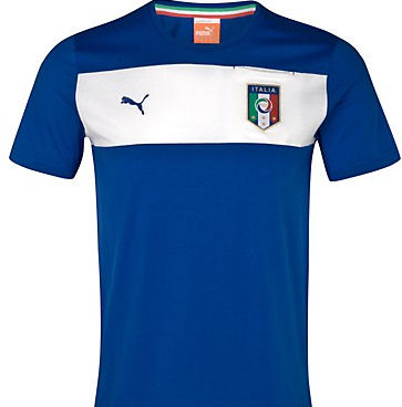 2012-13 Italy Puma Badge Tee (Blue)