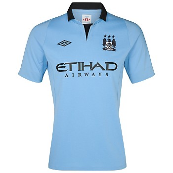 2012-13 Man City Home Umbro Shirt (Kids)