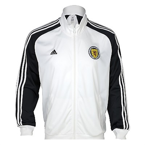 2012-13 Scotland Adidas Cotton Track Top (White)