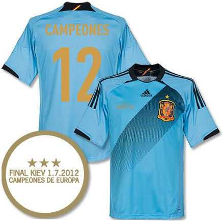 2012-13 Spain Euro 2012 Away Winners Shirt (Campeones 12)